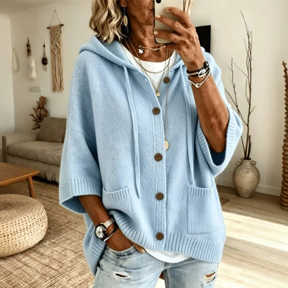 🔥 Women's Casual Hoodie Cotton Plain Long Sleeve Comfy Cardigan🔥