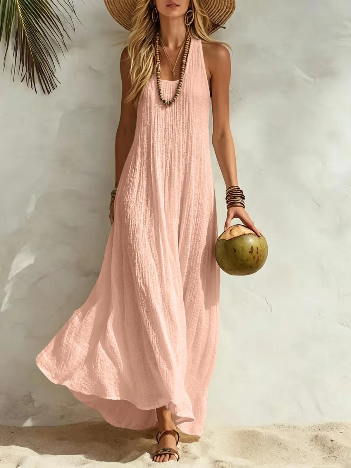 Women’s Summer Dress With a Relaxed Bohemian Beach Vacation Vibe