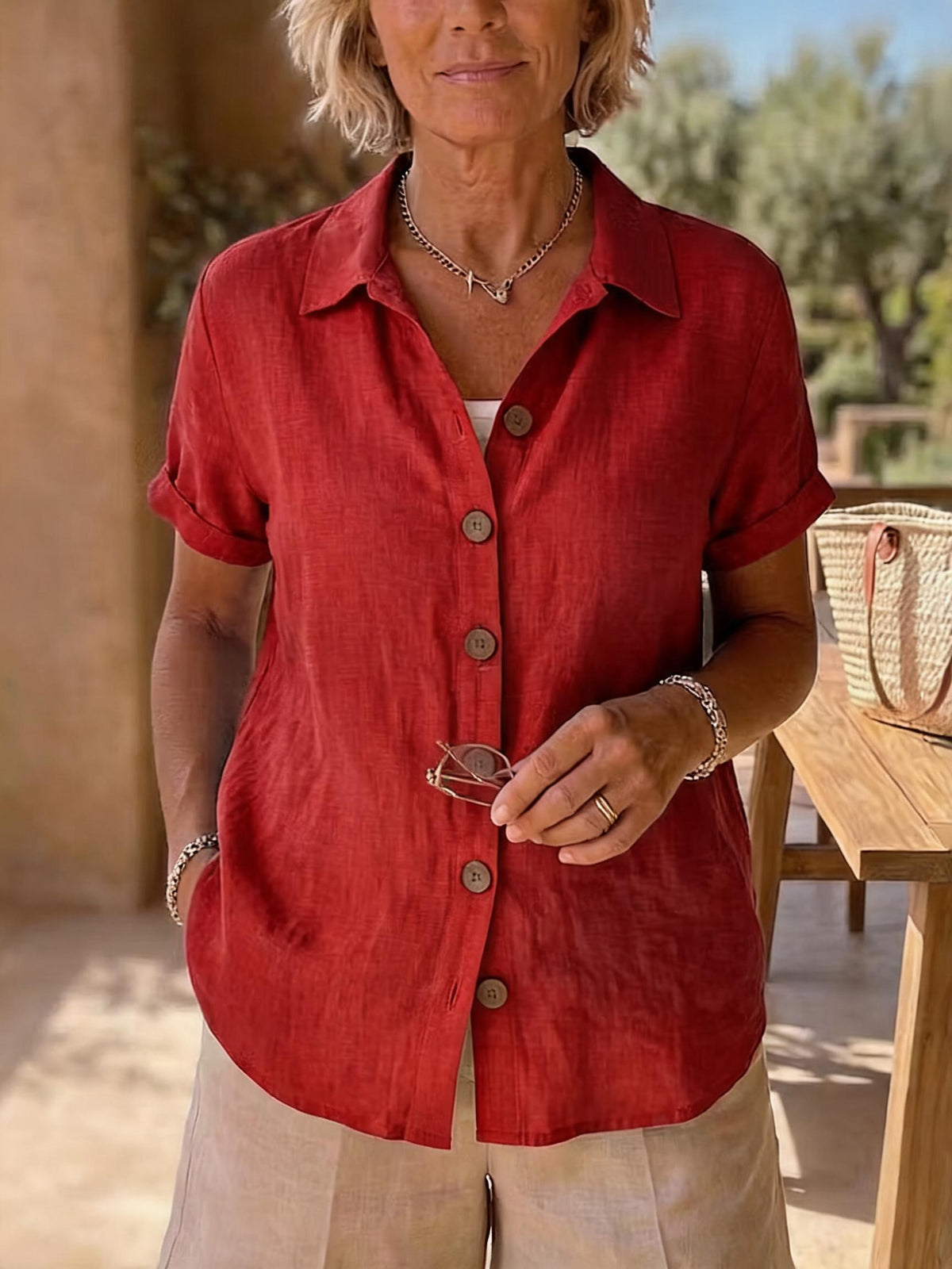 New Arrivals🔥 Women’s Linen Cozy Basic Button-Up Shirt