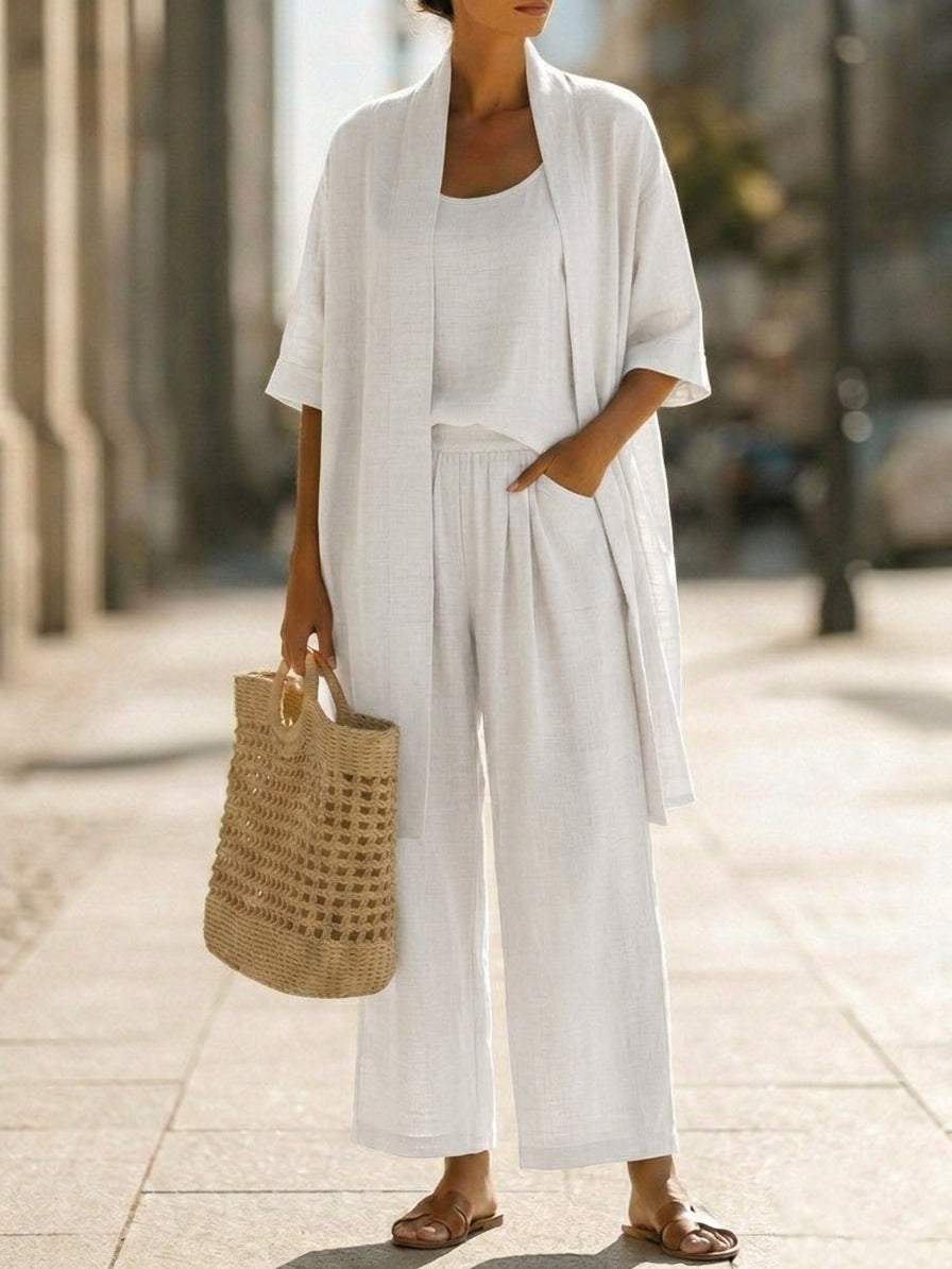 Lightweight Linen Three-Piece Set