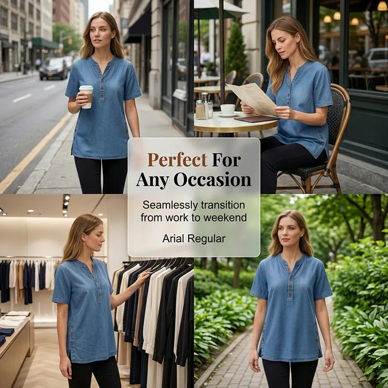 Women's Lightweight Casual Denim Top