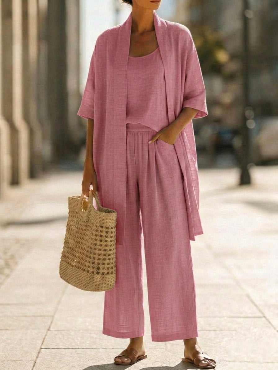 Lightweight Linen Three-Piece Set