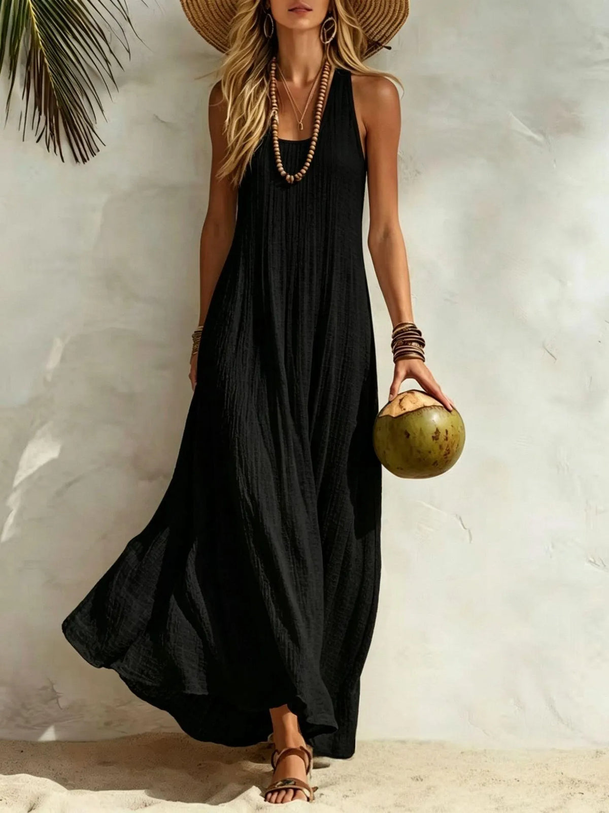 Women’s Summer Dress With a Relaxed Bohemian Beach Vacation Vibe