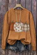 Women's Halloween Pumpkin Print Long Sleeve Sweatshirt