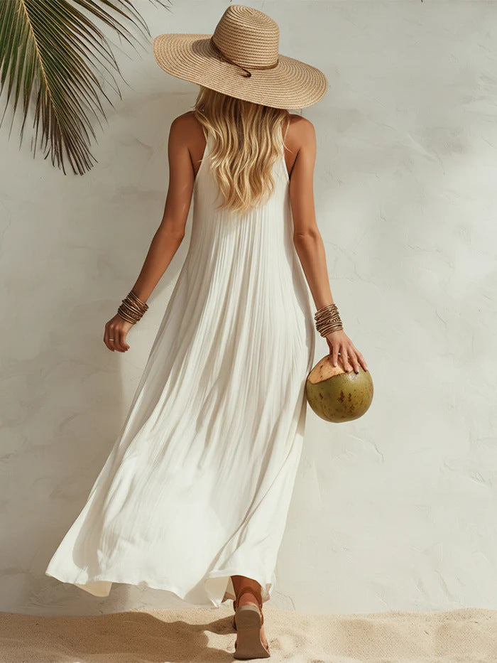 Women’s Summer Dress With a Relaxed Bohemian Beach Vacation Vibe