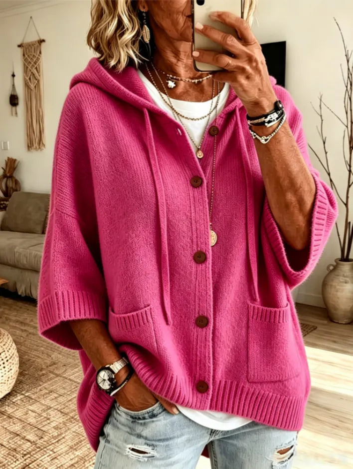 🔥 Women's Casual Hoodie Cotton Plain Long Sleeve Comfy Cardigan🔥
