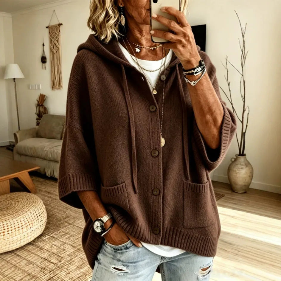 🔥 Women's Casual Hoodie Cotton Plain Long Sleeve Comfy Cardigan🔥