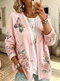 Women's Casual Printed Cardigan