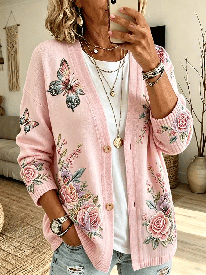 Women's Casual Printed Cardigan