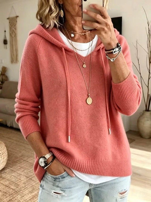 Early Sales🔥Women’s Drawstring Hooded Wool Knit Sweater