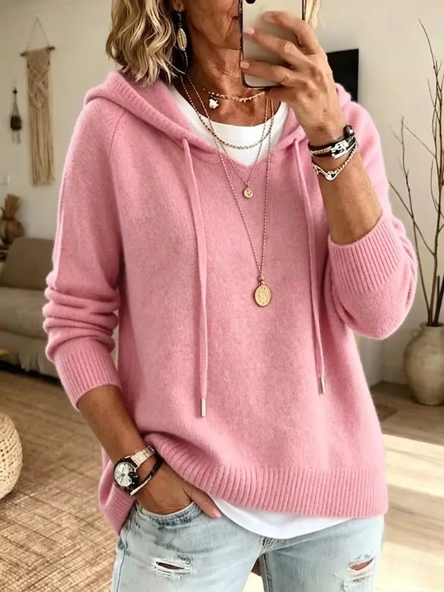 Early Sales🔥Women’s Drawstring Hooded Wool Knit Sweater