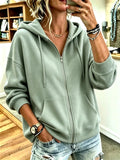 Women Plain Long Sleeve Casual Daily Spring/Fall Hoodie