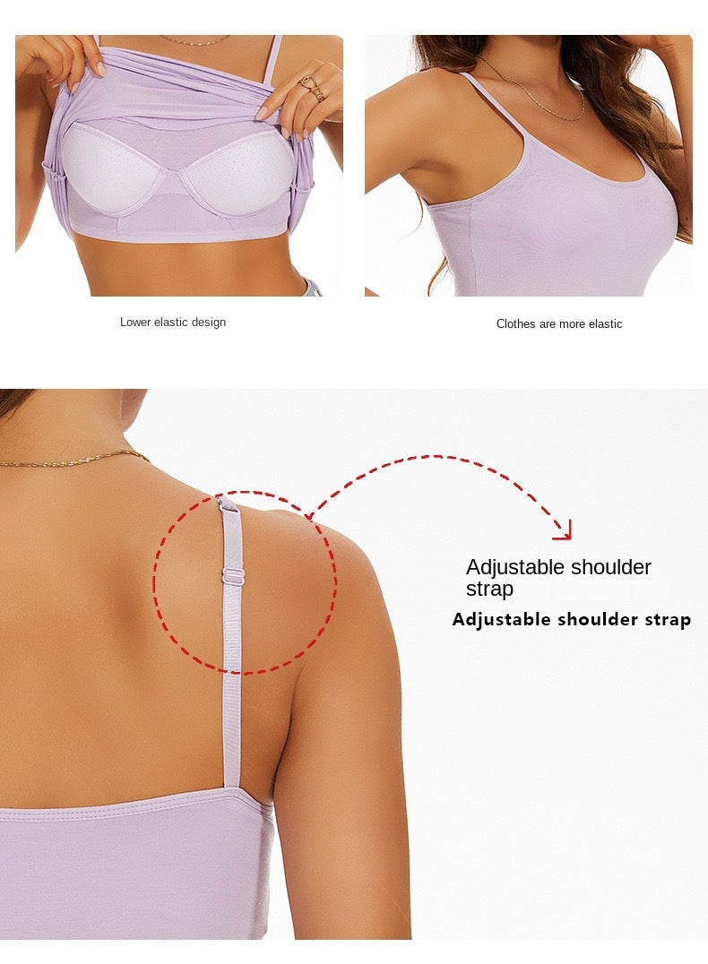 Plus Size Underwired Padded Sling Bottoming Shirt