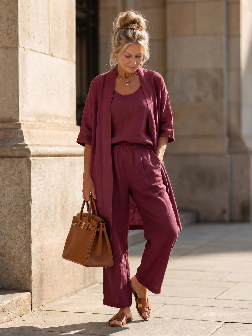 Lightweight Linen Three-Piece Set