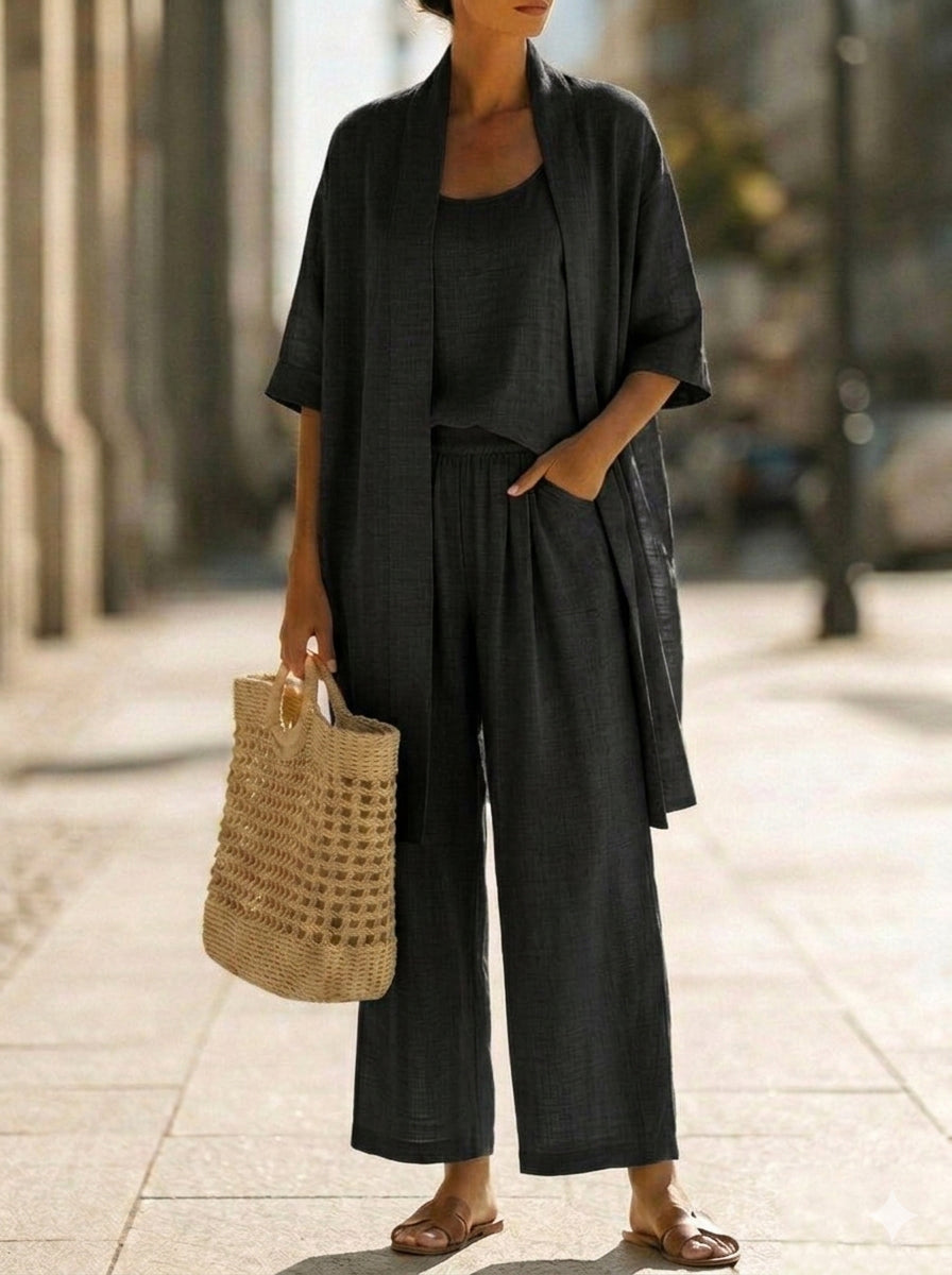 Lightweight Linen Three-Piece Set