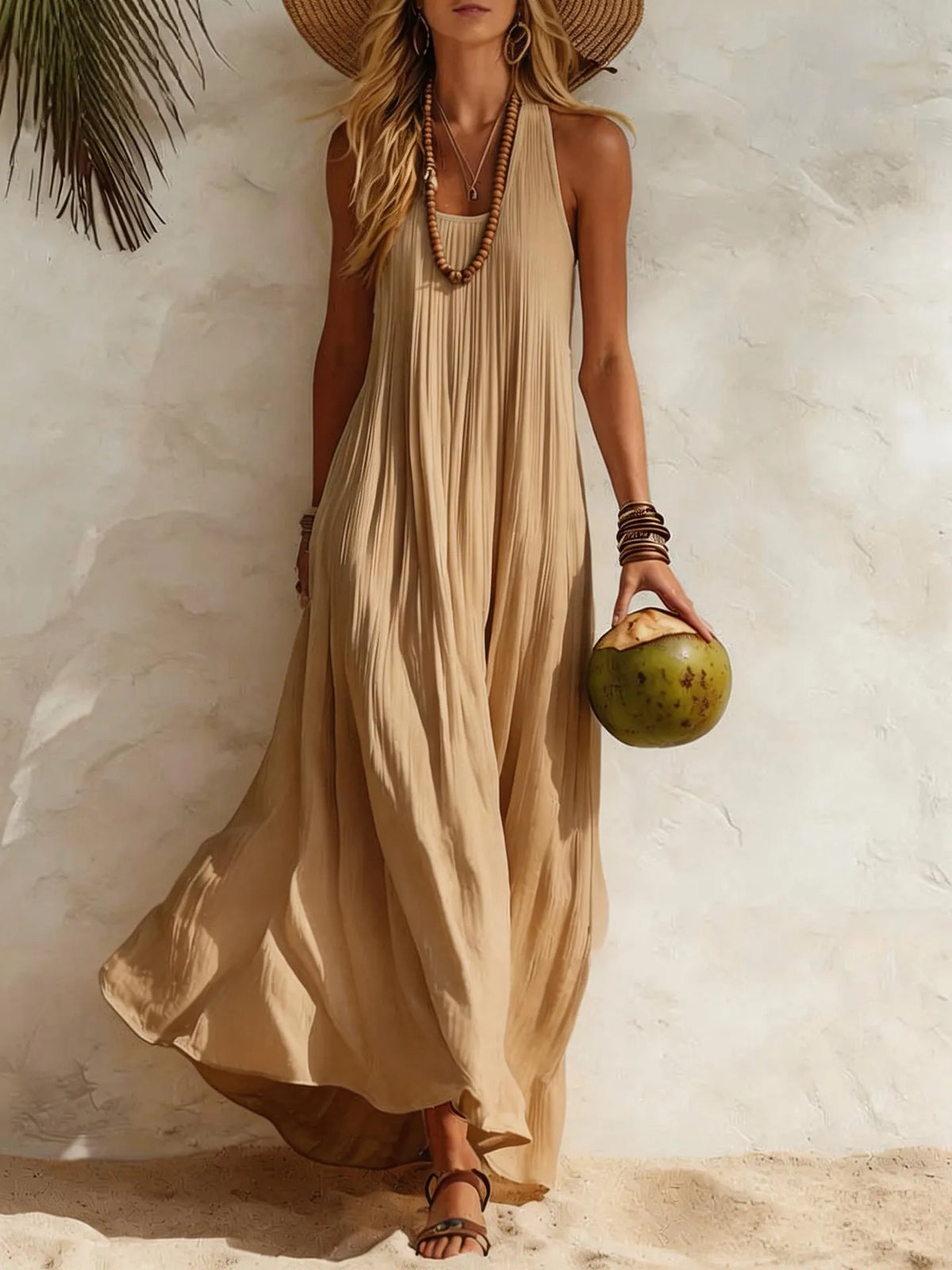 Women’s Summer Dress With a Relaxed Bohemian Beach Vacation Vibe