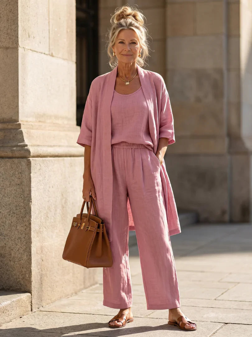 Lightweight Linen Three-Piece Set