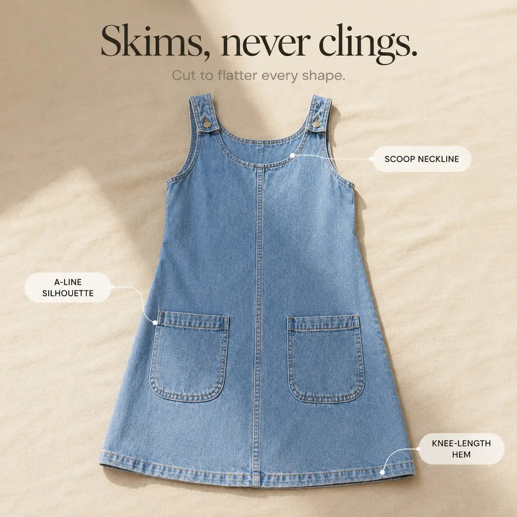 Women's Pocket Denim Overall Dress