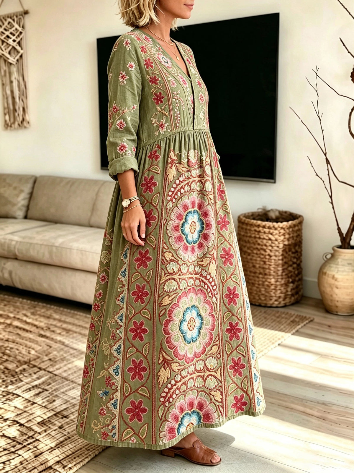 Women's Tribal Maxi Dress